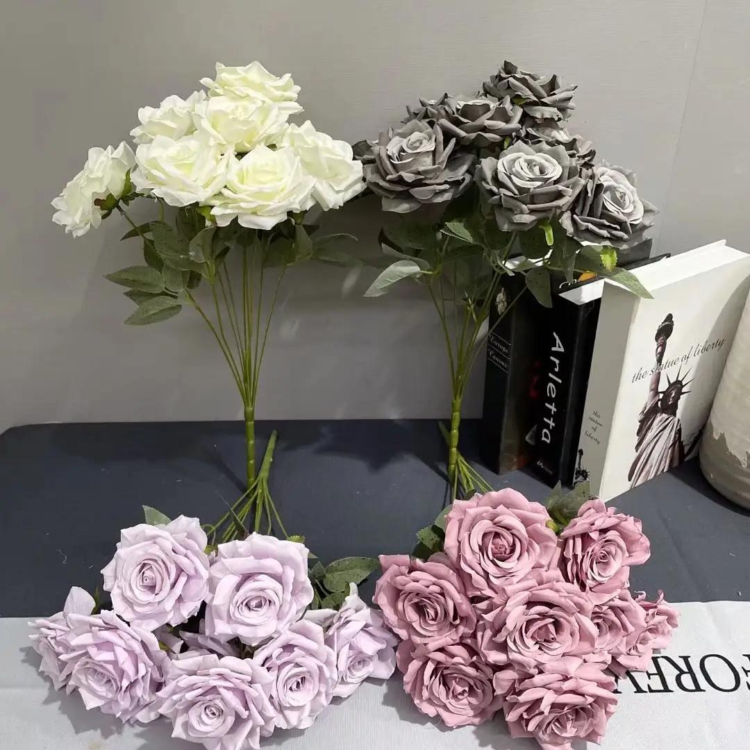 ,Artificial Roses With Stems for Wedding Decorations,Flores Artificiales Para Decoracion