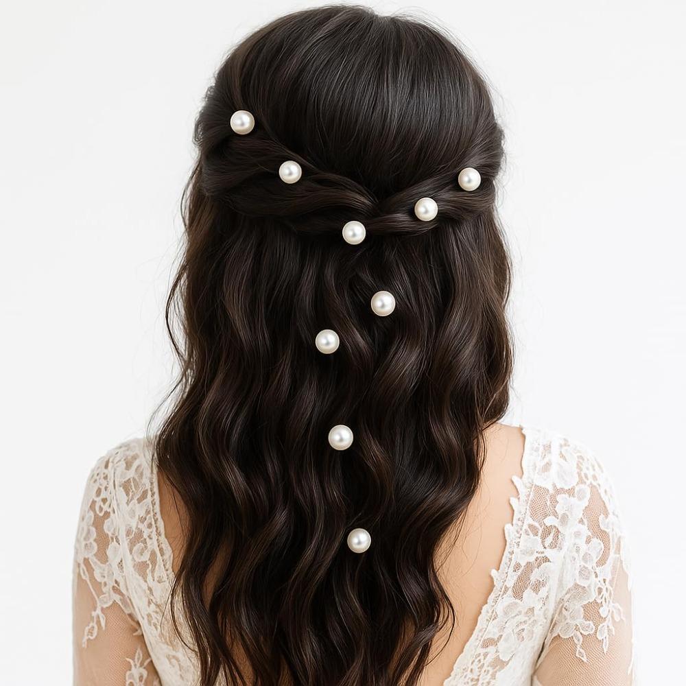 U-Shaped Pearl Hair Pins Set of 36 | Gold & Silver Bridal Bobby Pins for Wedding Prom Updo