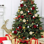 Collection of velvet christmas ball ornaments bulk shatterproof for flocked xmas tree by IPOPU