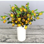 Artificial Rosehip Berries and Simulation Pomegranate Faux Fruit Stems | Wreath Centerpiece Home Decor & DIY Craft in 3 Styles