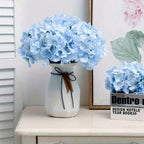Luxury Artificial Hydrangea Flowers 10pcs | Wedding Centerpiece Valentine's Day Party & Home Decor DIY in Red White Blue