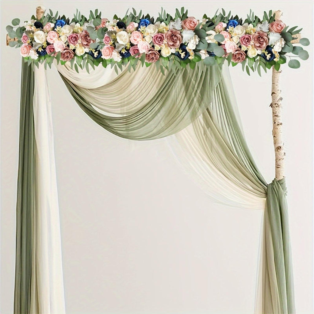 Artificial Rose Flower Row Panel | Wedding Backdrop Photo Wall Party & Home Wall Decor in Yellow Purple Pink Red White Orange