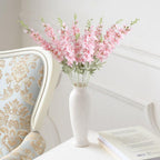 Artificial Delphinium Larkspur Flowers 8pcs 33.5in Long Stem | Tall Vase Wedding Party & Home Centerpiece Decor in 10 Colors