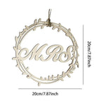 Wooden Mr and Mrs hanging signs for wedding ceremony chair decoration