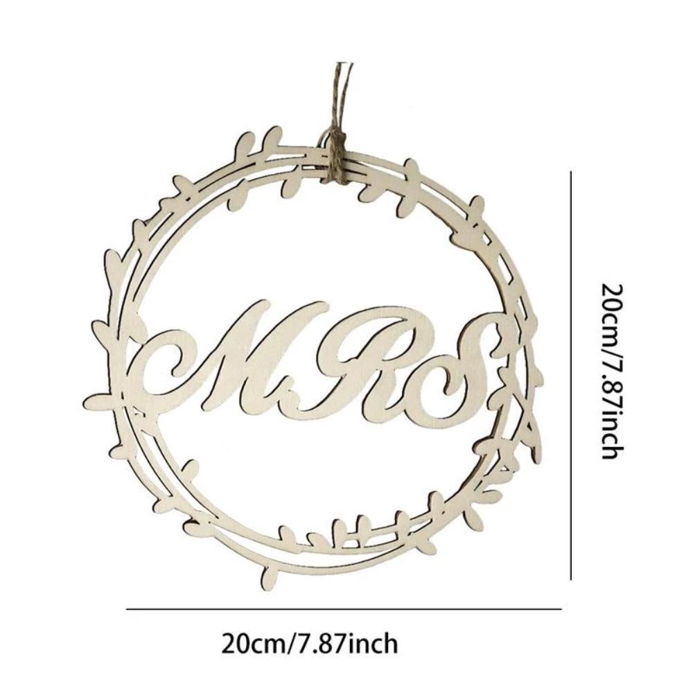 Wooden Mr and Mrs hanging signs for wedding ceremony chair decoration