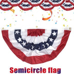 Usa pleated half fan flag bunting arranged for 4th of july independ by IPOPU