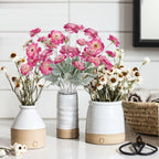 Faux Ranunculus Peony Flowers 8pcs | Wedding Home Decor Table Arrangement & Bridal Shower in Blue Pink White Dark Pink