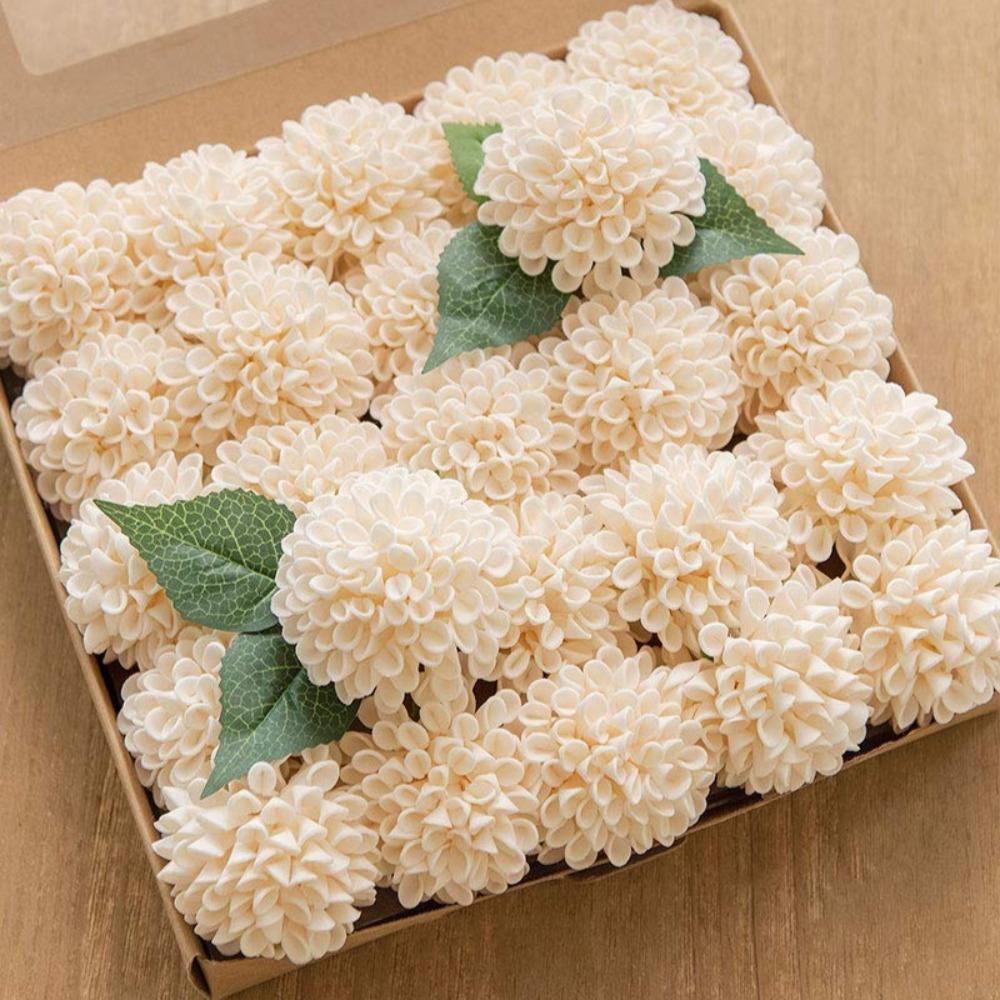 Foam Artificial Flowers 25pcs | Wedding Centerpiece Graduation Baby Shower Party & Home Decor in 9 Colors