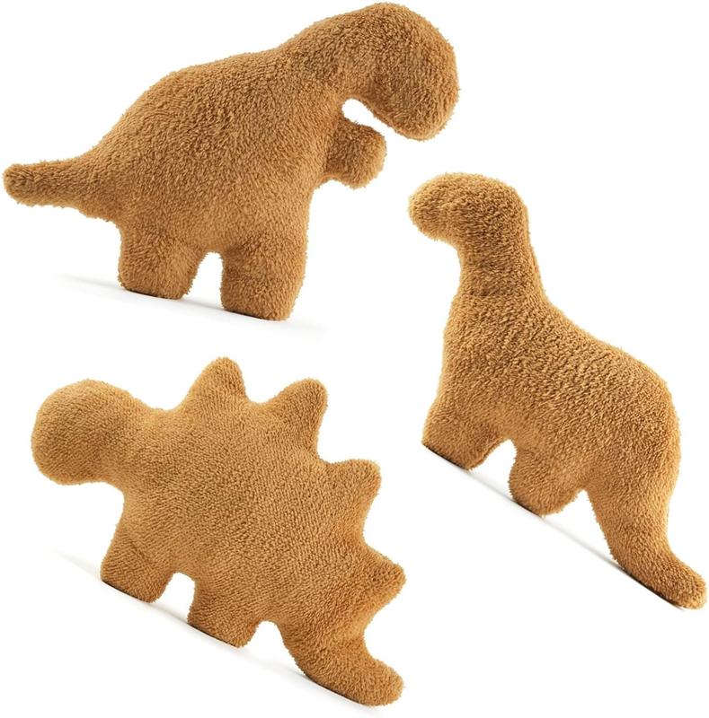 Soft & Cute Dino Nugget Plush Pad Pillow Large Dinosaur Chicken Nugget Room Decor for Boys & Girls