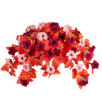 Artificial Hanging Flowers Plants with Basket for Outdoors, Artificial Petunias UV Resistant Petunias Fake Flowers for Outdoor Garden Porch Balcony Decoration