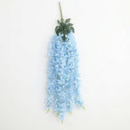 Wisteria Hanging Flowers Dense Faux Vine Garland 2pcs | 6 Colors for Wedding Arch Backdrop Home Party & Wall Decor