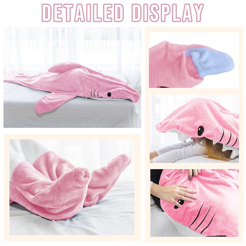 Shark Blanket Hoodie Adult, Wearable Shark Blanket Adult or Shark Sleeping Bag, Super Soft Cozy Flannel