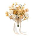 Champagne rose and blush peony bridal bouquet – artificial flowers for wedding ceremony