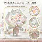 DIY Ceramic Flower Bouquet Material Kit Handmade Clay Assembly Set with Glaze for Home Decor Craft Gift