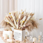 Natural Dried Pampas Grass Bouquet with Gift Box | Boho Home Wedding Farmhouse Nordic Decor