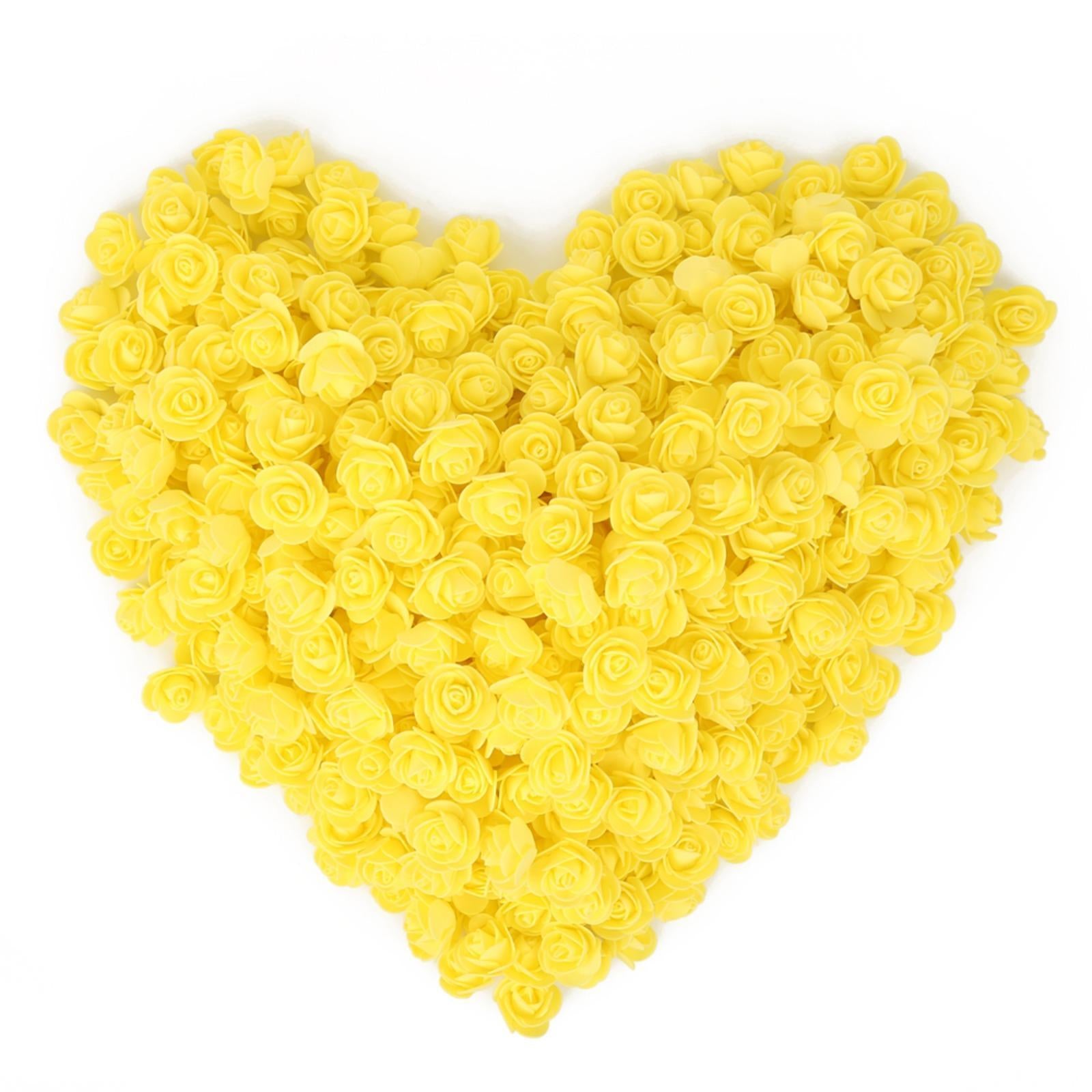 Mini Foam Rose Heads Bulk 500pcs | DIY Wedding Bouquet Baby Shower Centerpiece & Party Home Decor in 12 Colors