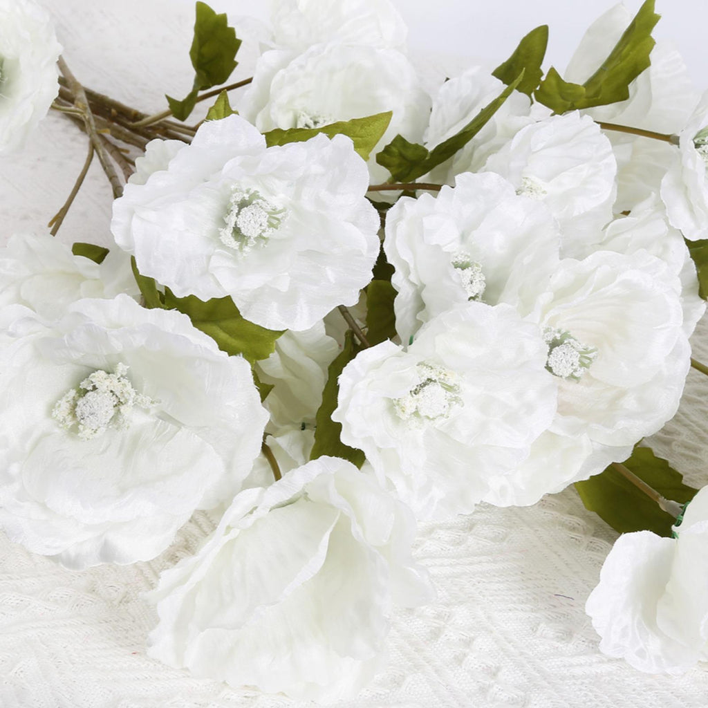 Artificial Poppy Flowers 6pcs 32 Inch | Wedding Home Party Table Centerpiece & Arrangement in 10 Colors