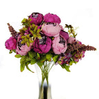Collection of vintage peonies and hydrangeas bouquet for wedding bridal cente by IPOPU