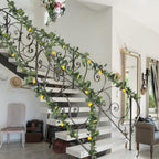 Faux Lemon Greenery Garland with Green Leaves | Artificial Vine for Front Door Wall Party Table & Home Decor in Style A B C