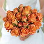 Artificial Rose and Peony Flower Bunches 2 Packs | DIY Wedding Arrangements Home Decor & Event Displays in Pink Red Purple White Orange Champagne