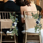 Pew Flowers Aisle Floral Swag 2pcs for modern wedding decor by IPOPU