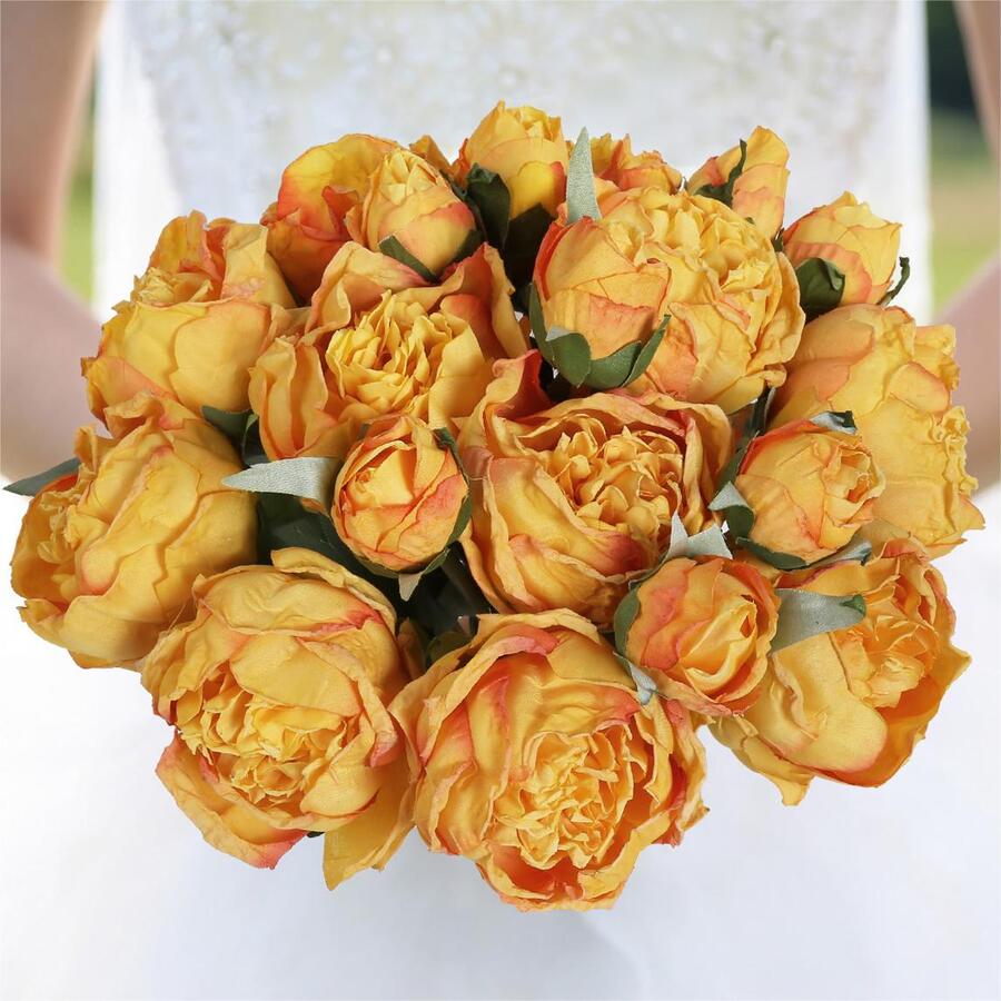 Collection of peony flowers 2 bouquets 10 heads with stems for wedding decoration by IPOPU