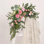 Collection of rose flower swag for wedding arch & door lintel for 4 colors by IPOPU