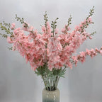 Artificial Delphinium Larkspur Flowers 8pcs 33.5in Long Stem | Tall Vase Wedding Party & Home Centerpiece Decor in 10 Colors