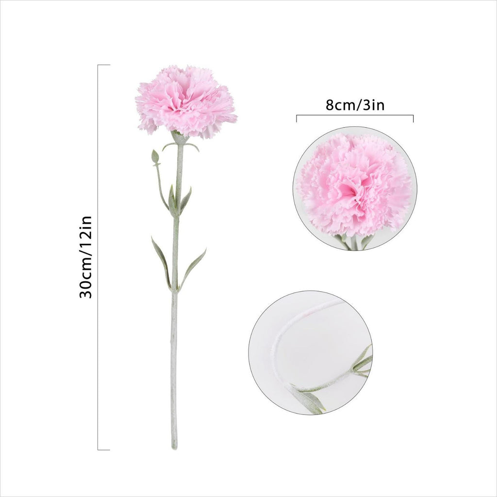 Red Carnations Artificial Flowers, 16PCS Carnations Flowers for Wedding Bouquets Home Table Decor