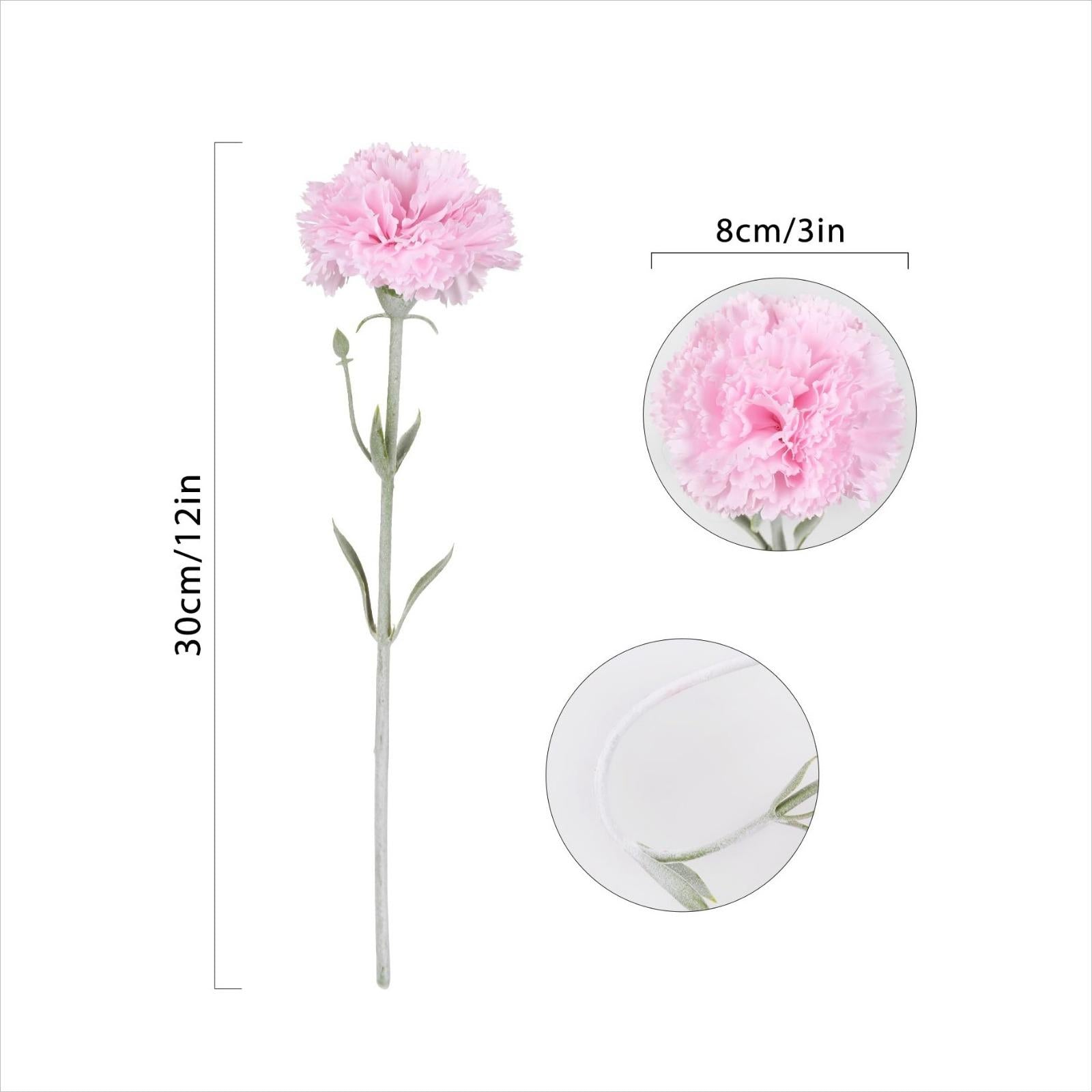 Red Carnations Artificial Flowers, 16PCS Carnations Flowers for Wedding Bouquets Home Table Decor