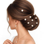 U-Shaped Pearl Hair Pins Set of 36 | Gold & Silver Bridal Bobby Pins for Wedding Prom Updo