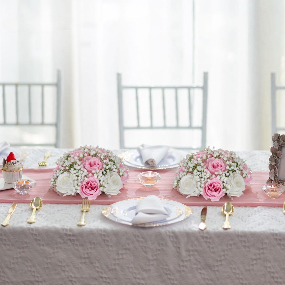Detail of rose flower ball centerpieces 2pcs for wedding table party by IPOPU