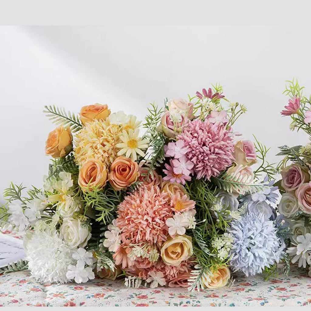 Artificial Dandelion Bouquet Set of 4 | 5 Colors for Wedding Home Party DIY Decor