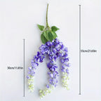 Artificial Wisteria Hanging Flower Garland 3 Pack | Wedding Arch Party Backdrop Garden & Home Decor in White Purple Blue Pink