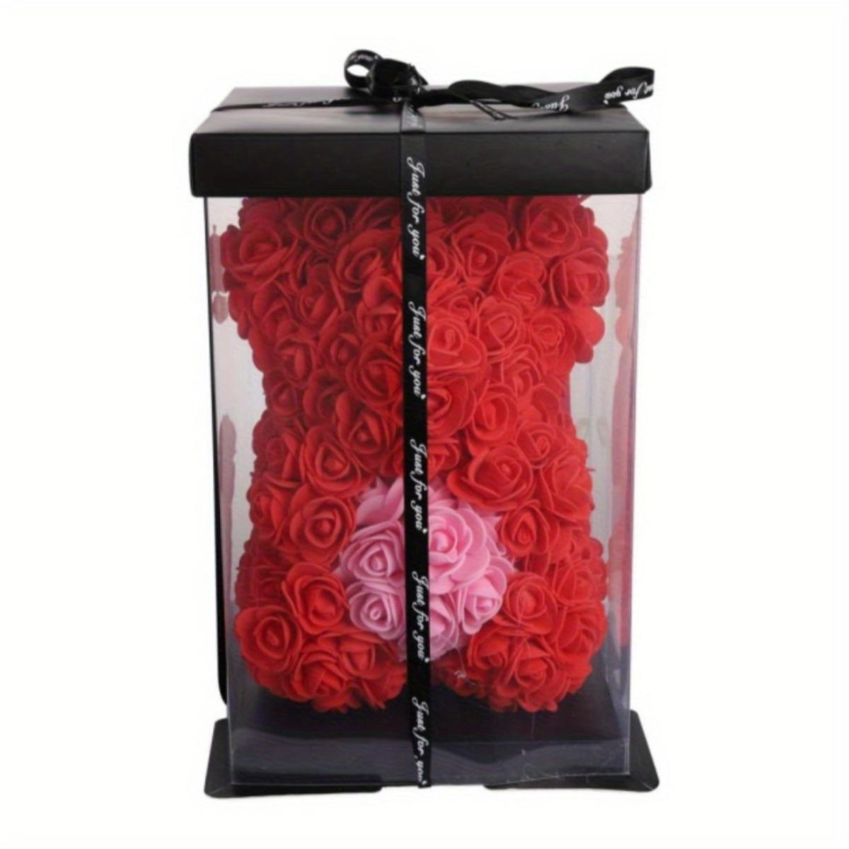 9.8" Rose Petal Teddy Bear Gift for Women | Mother's Day Birthday Valentine's Day in Red Pink White