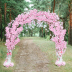 Artificial Cherry Blossom Flowers 37 Inch Long Stem | Home Wedding Party & Bedroom Decor in Light Pink Pink Peach Pink White