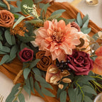 Artificial Floral Sphere Centerpiece | Wedding Table Party Home Display & Ornament in Blue Orange Red White