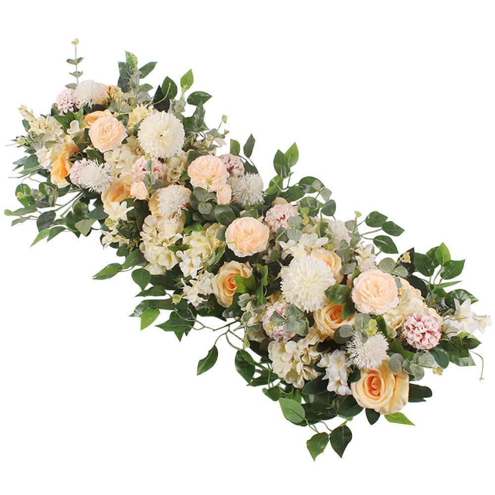 Artificial Rose Peony Flower Swag Garland with Eucalyptus | Wedding Arch Front Door Wall & Home Decor in Red Pink White 9 Colors