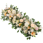 Artificial Rose Peony Flower Swag Garland with Eucalyptus | Wedding Arch Front Door Wall & Home Decor in Red Pink White 9 Colors
