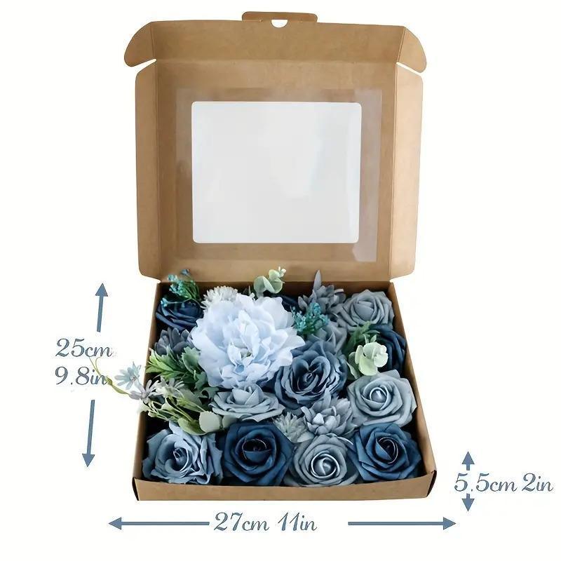 Bulk navy blue faux flowers with stems for DIY wedding and event styling