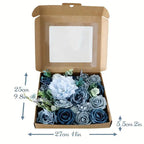 Bulk navy blue faux flowers with stems for DIY wedding and event styling