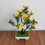 Artificial pine bonsai gift idea – faux welcoming pine plant for home office decor