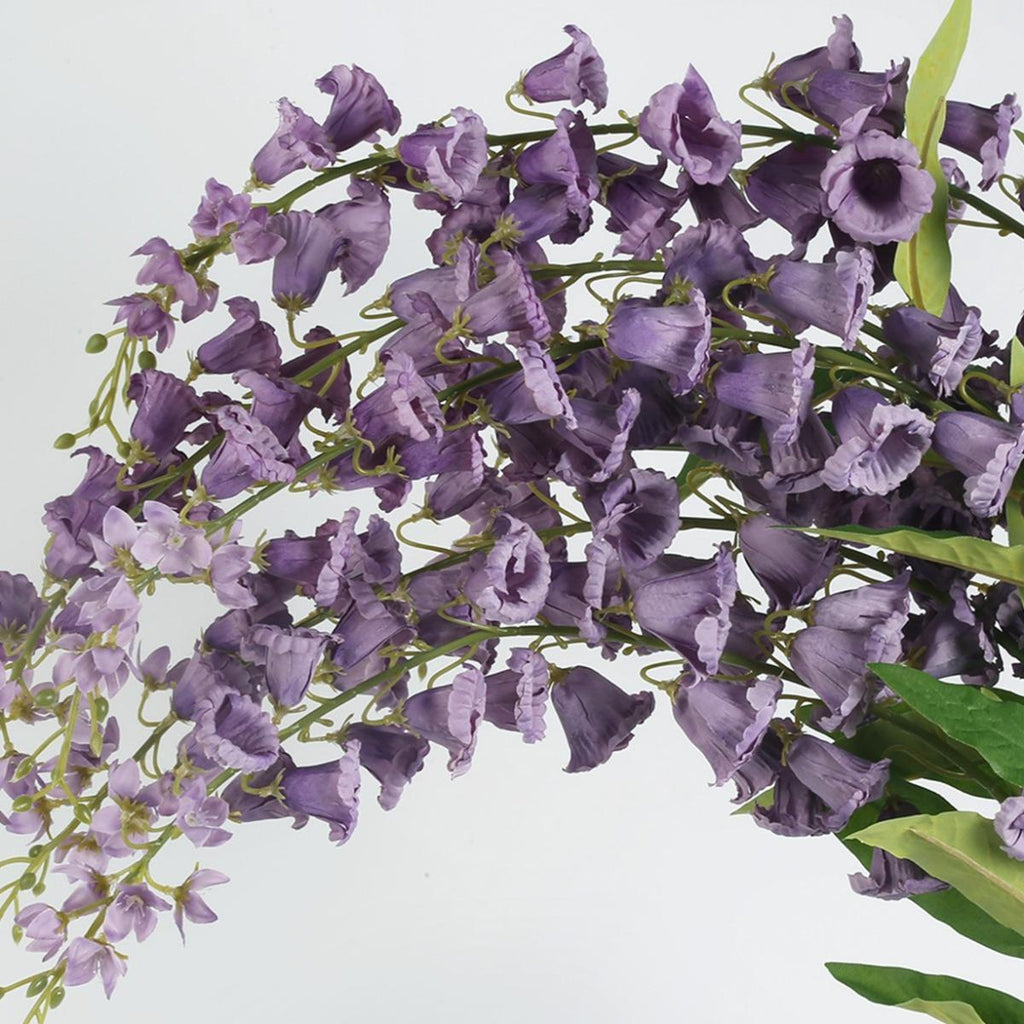 Artificial Lily of the Valley Bouquet 6pcs 37in | Wedding Bridal Party Garden Floor Vase & Home Decor in Beige Pink White Purple Red