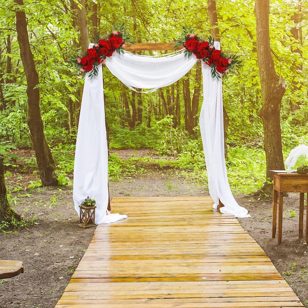 Wedding arch artificial flowers in 4 colors for ceremony and event decor