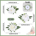Cake Topper Flowers Set | 3PCS Faux Floral Cake Decorations for Wedding Birthday Baby Shower Anniversary