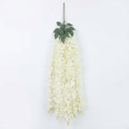 Wisteria Hanging Flowers Dense Faux Vine Garland 2pcs | 6 Colors for Wedding Arch Backdrop Home Party & Wall Decor