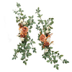 Pew Flowers Aisle Floral Swag 2pcs for modern wedding decor by IPOPU