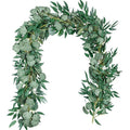 Artificial willow eucalyptus rattan wall hanging set of 2 for wedding backdrop decor
