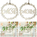 Mr and Mrs rustic wooden hanging chair signs for wedding photo props and decor