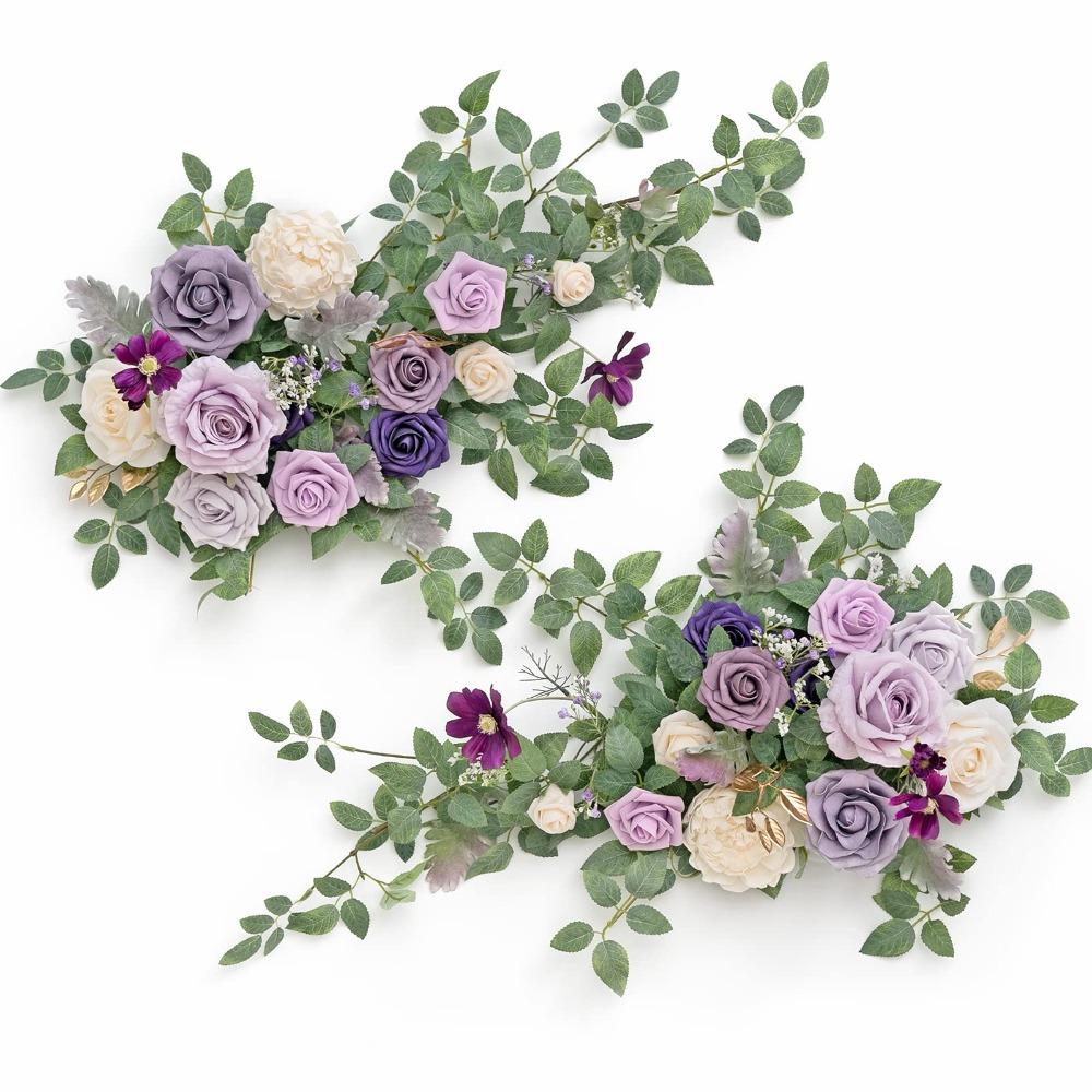 Dusty rose artificial flower garland swag wedding arch sweetheart table decor style A